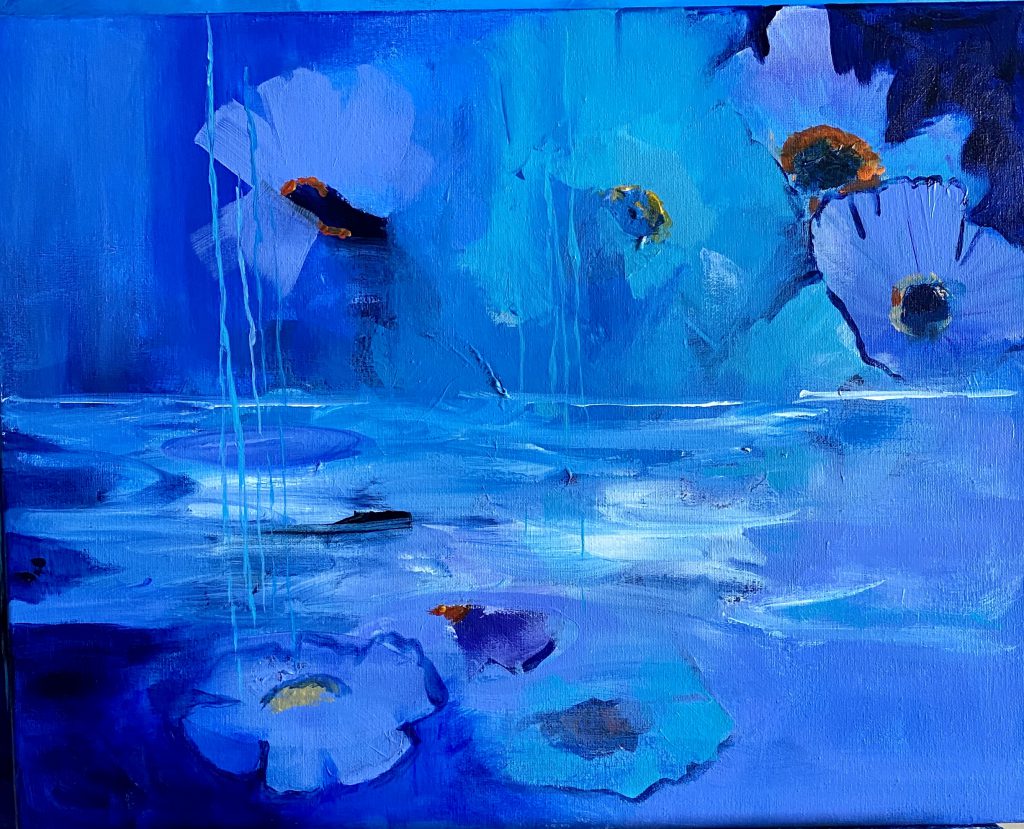 Blue abstract painting