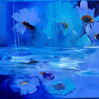 Blue abstract painting