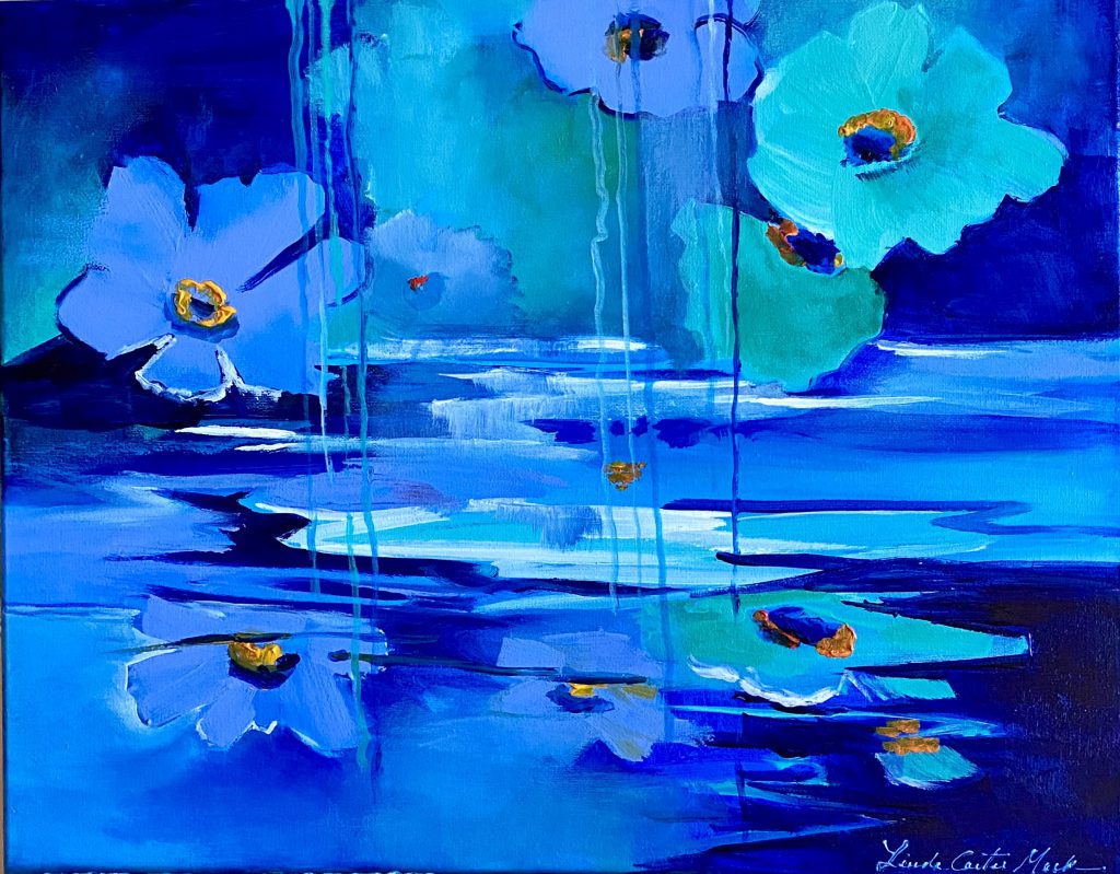 Blue abstract painting