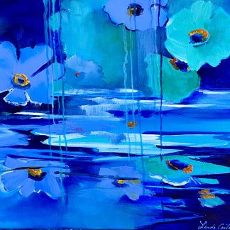 Blue abstract painting