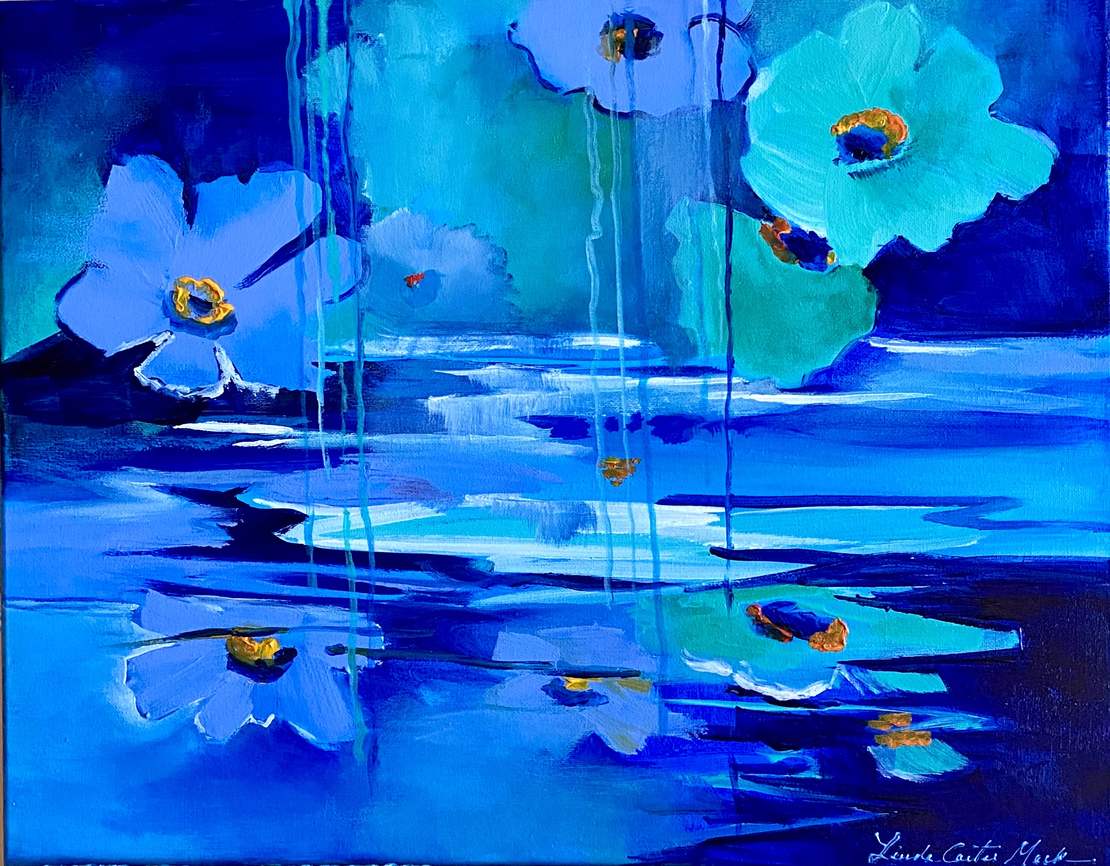 Blue abstract painting