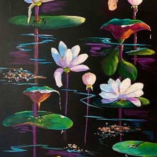Painting of a koi pond