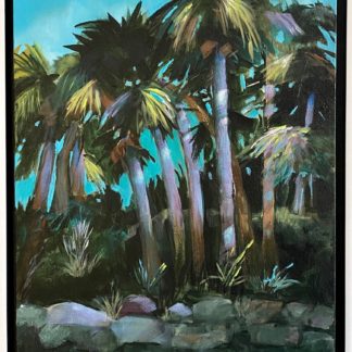 Acrylic painting of palm trees in Florida